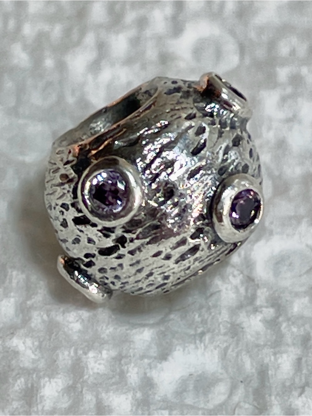 Retired Authentic Pandora Pink Amethyst Moonscape Charm